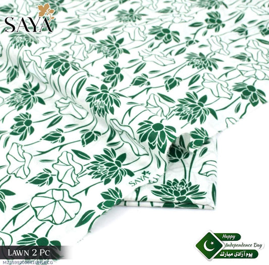 2 piece unstitched printed lawn suit